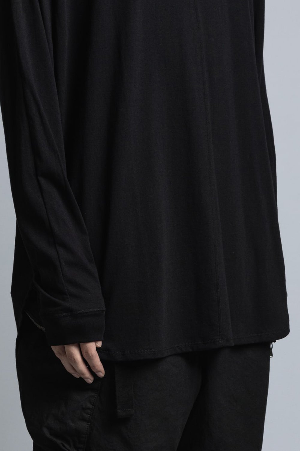 40/- Jersey Stitch Mask Long Sleeve T-Shirt Black