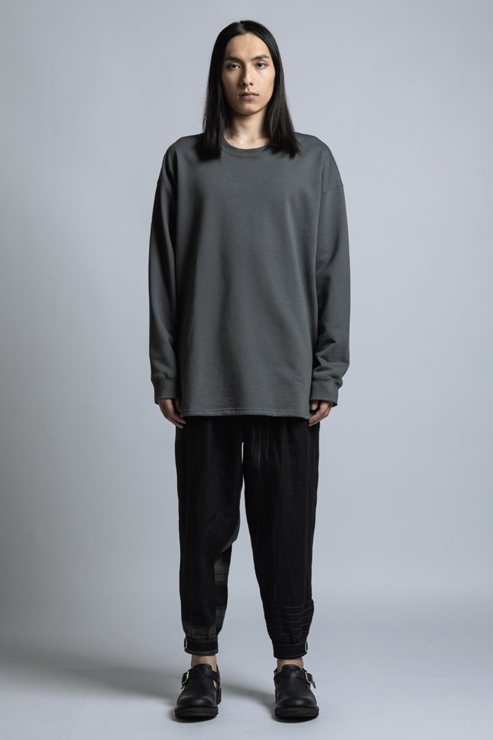 Mercerized Cotton Sweat Pullover D.Gray