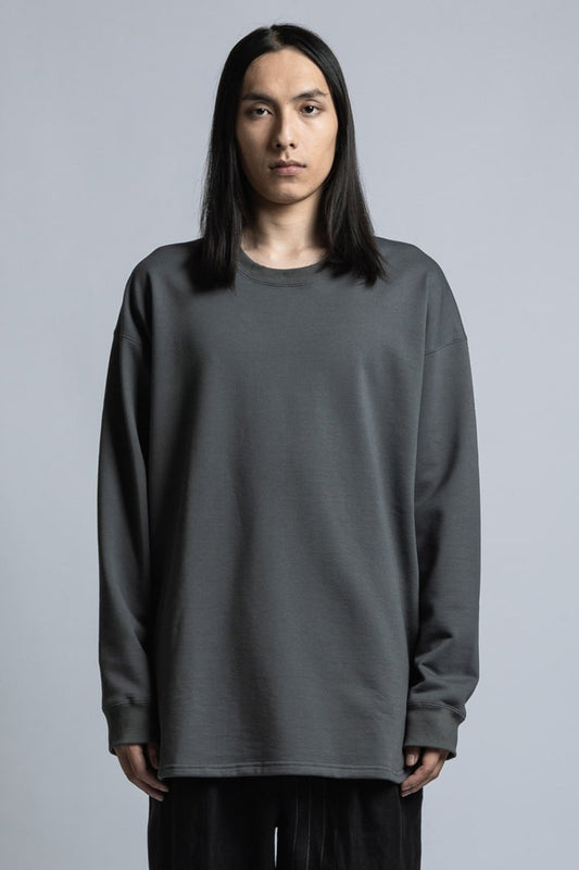 Mercerized Cotton Sweat Pullover D.Gray