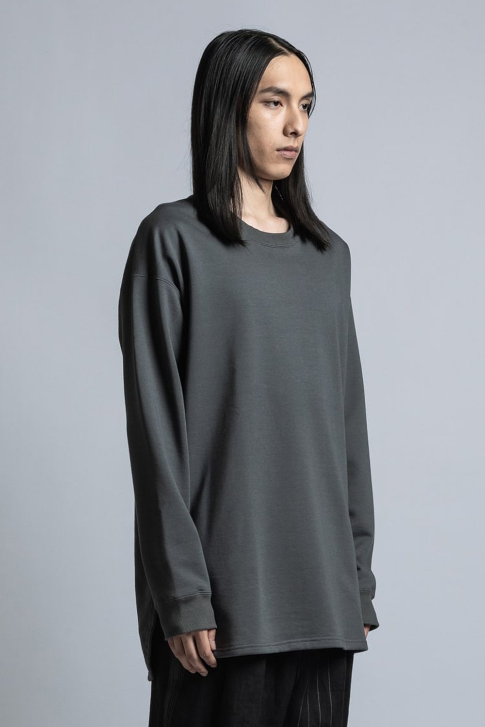 Mercerized Cotton Sweat Pullover D.Gray
