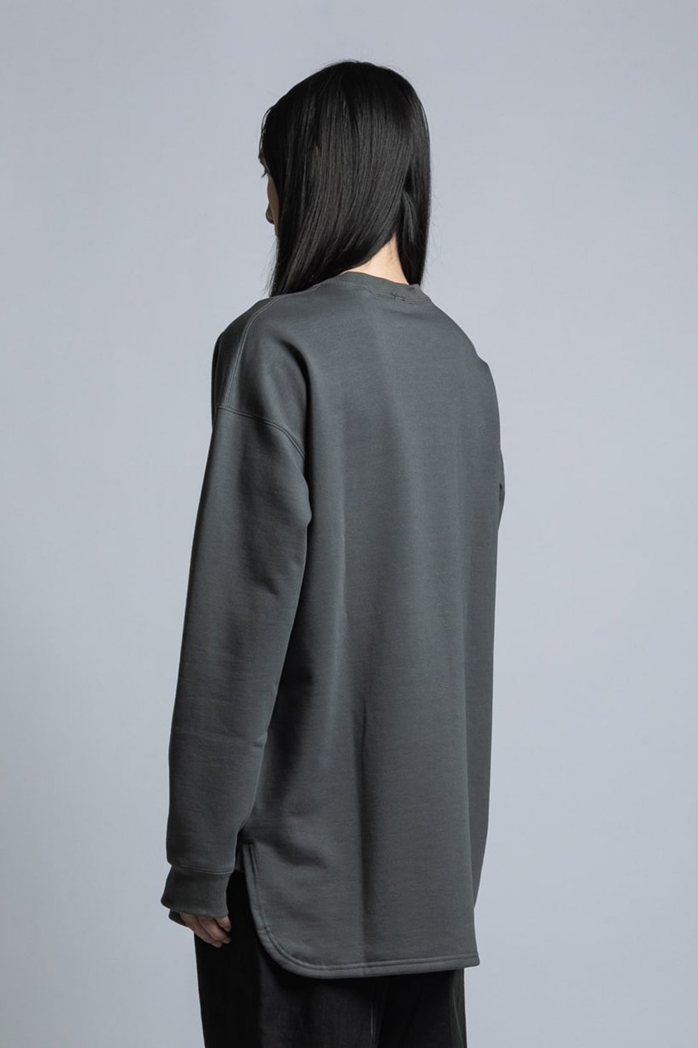Mercerized Cotton Sweat Pullover D.Gray