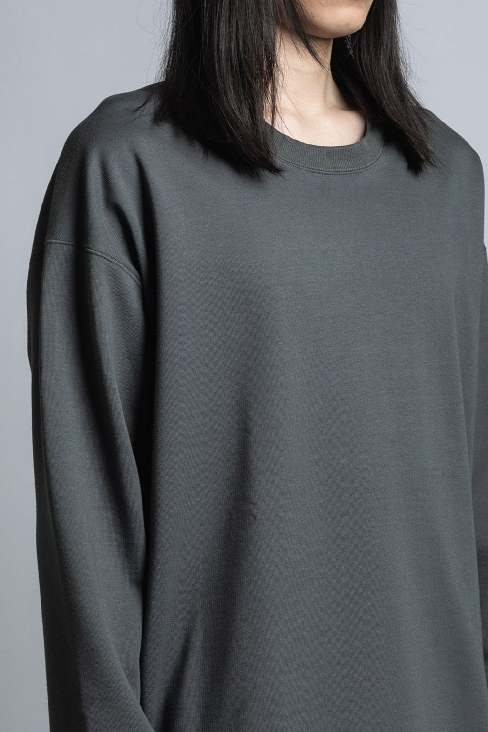 Mercerized Cotton Sweat Pullover D.Gray