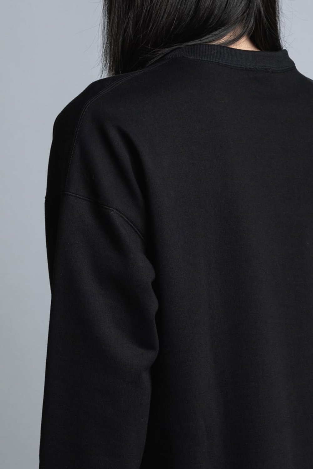 Mercerized Cotton Sweat Pullover Black
