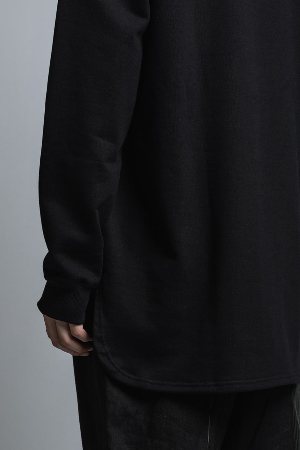 Mercerized Cotton Sweat Pullover Black