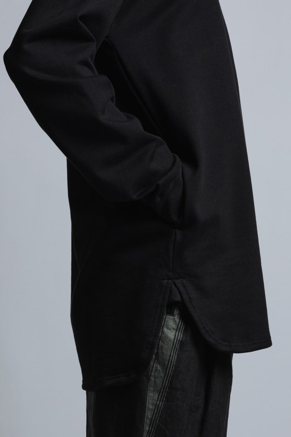 Mercerized Cotton Sweat Pullover Black