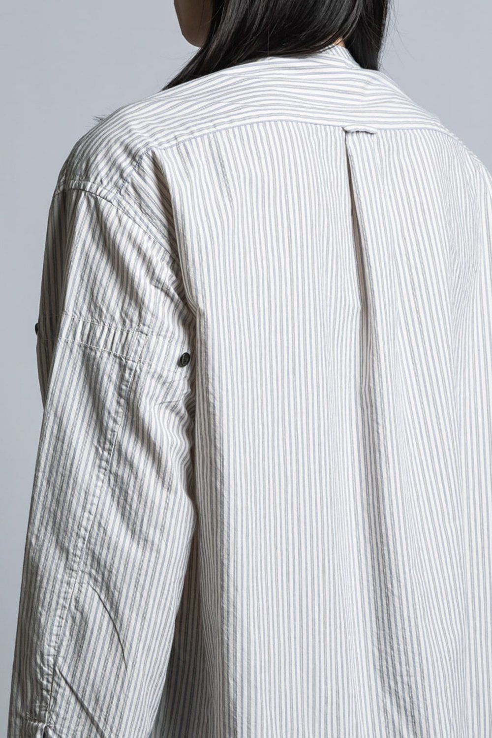 Striped Shirt With Diagonal Opening