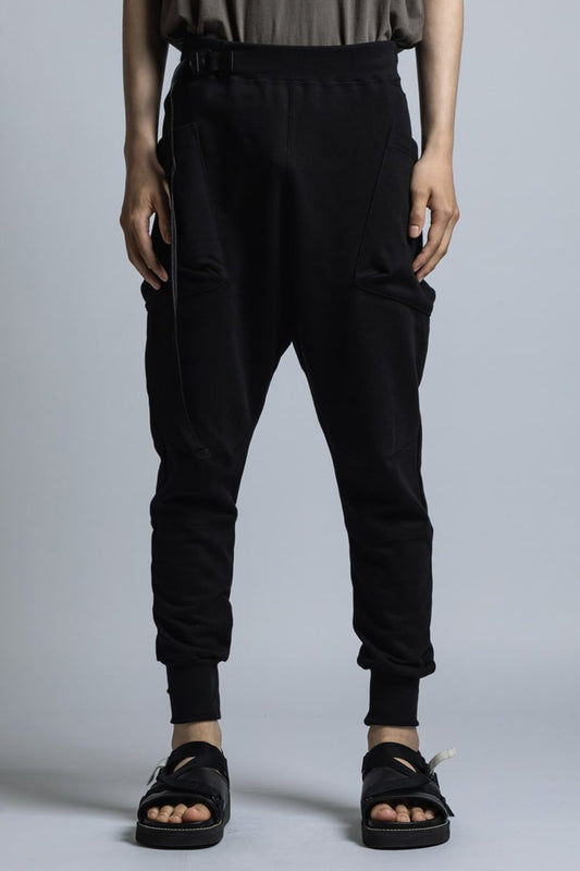 Cotton Silkete Sweat Skinny Pants Black