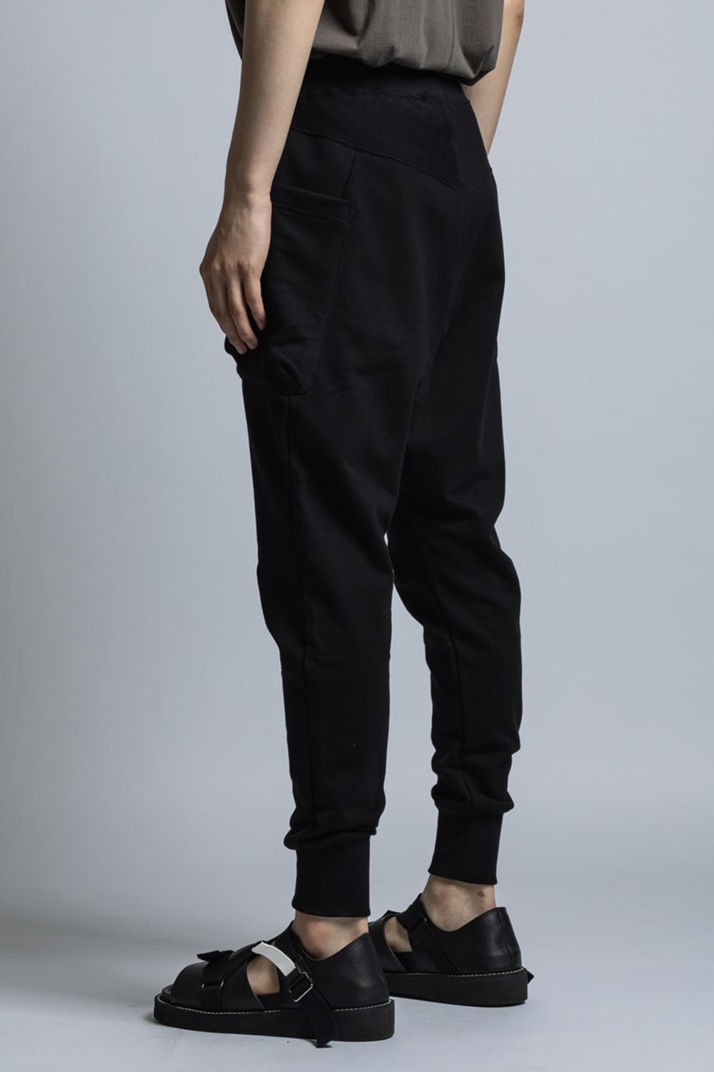 Cotton Silkete Sweat Skinny Pants Black