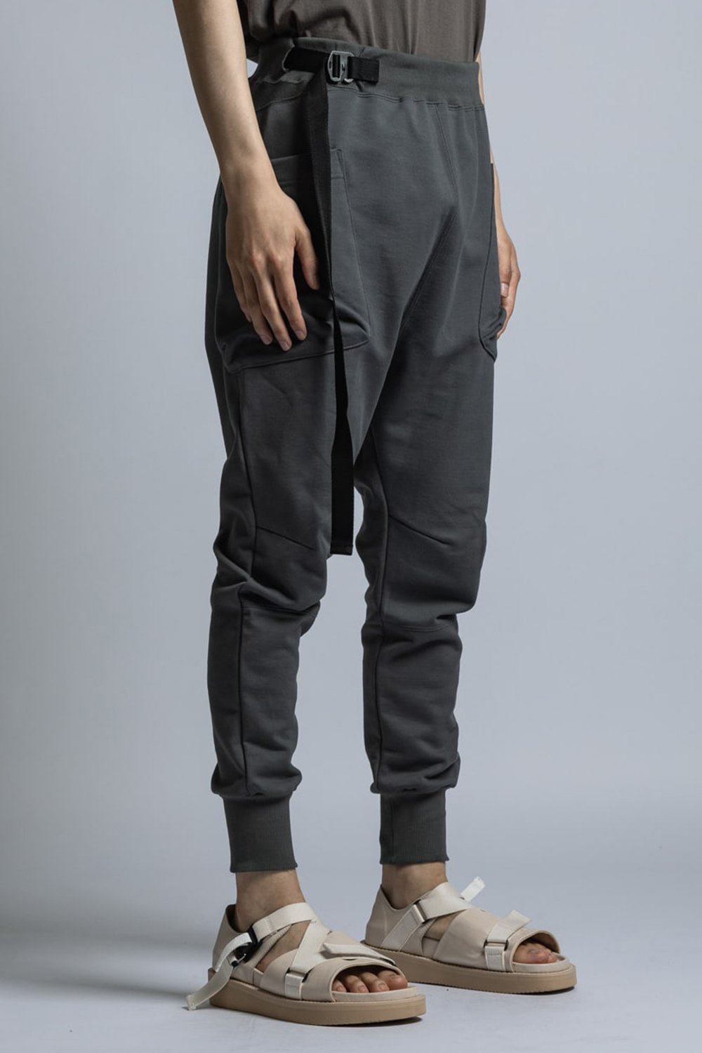 Cotton Silkete Sweat Skinny Pants D.Gray