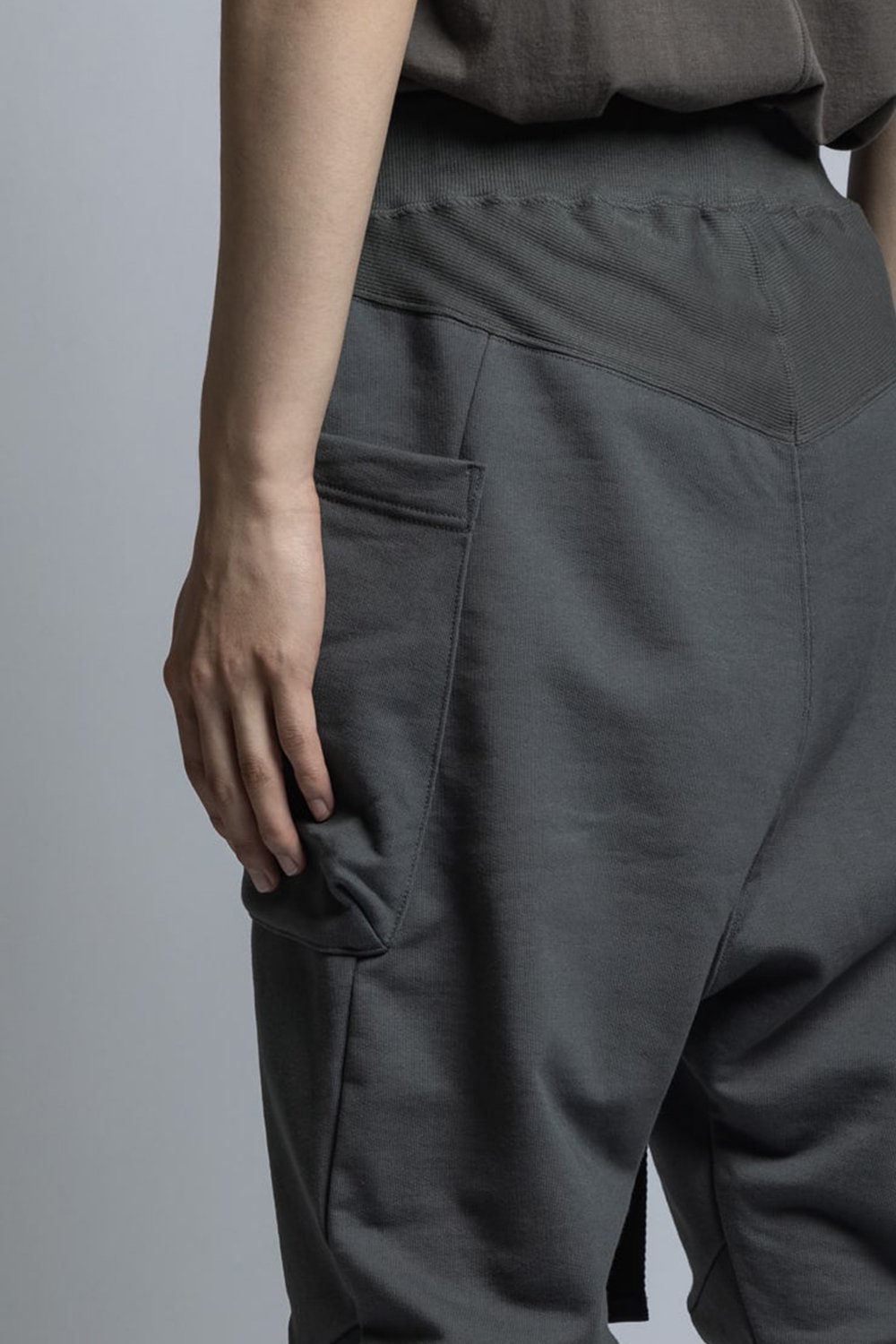 Cotton Silkete Sweat Skinny Pants D.Gray