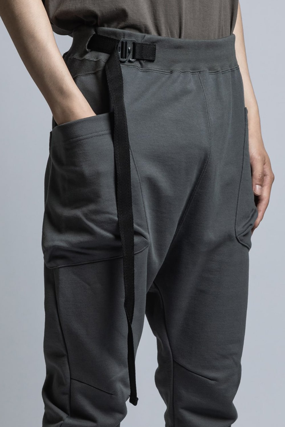 Cotton Silkete Sweat Skinny Pants D.Gray