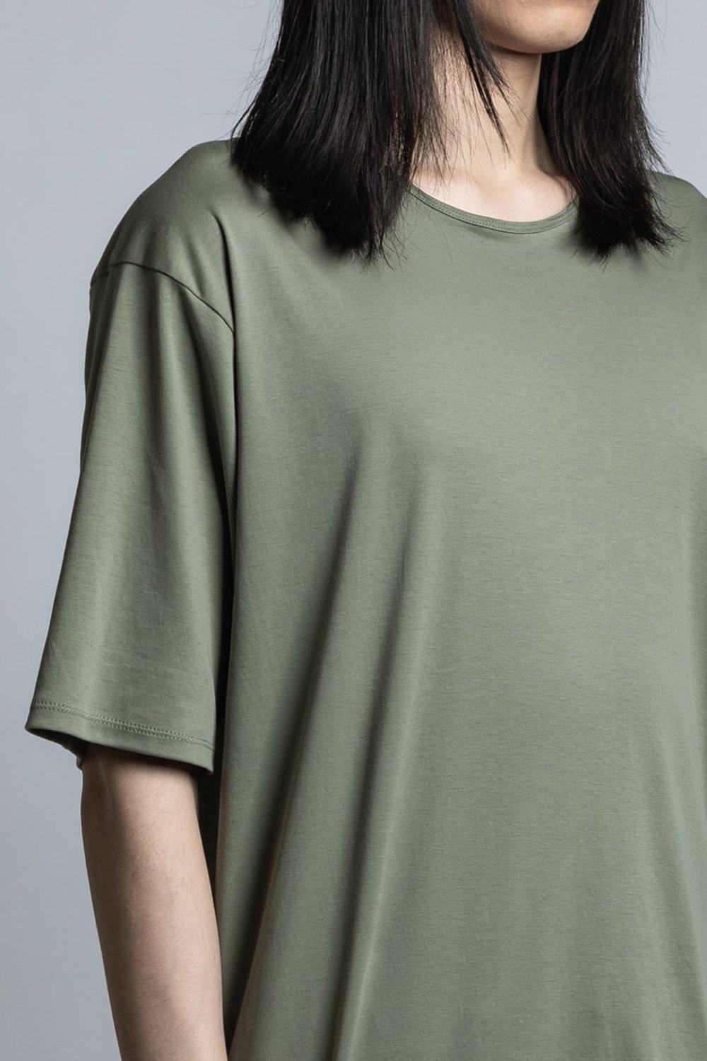 Cotton Smooth Half Sleeve T-Shirt Sage Green