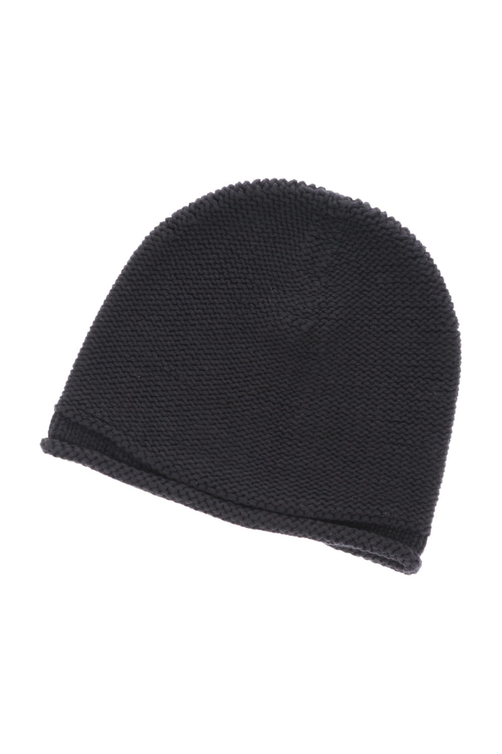 Knit cap Hand made cotton Black