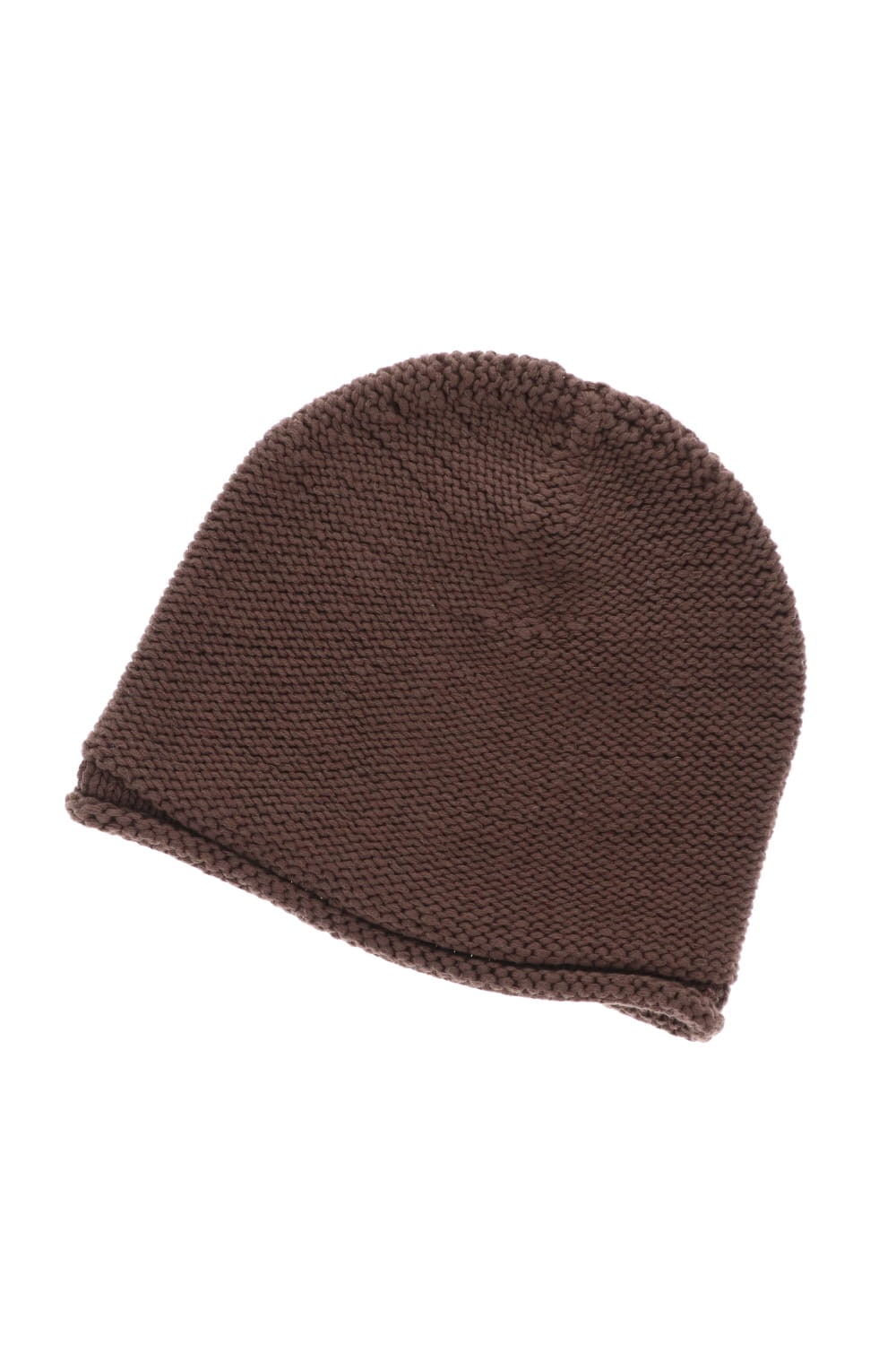 Knit cap Hand made cotton Brown Gray