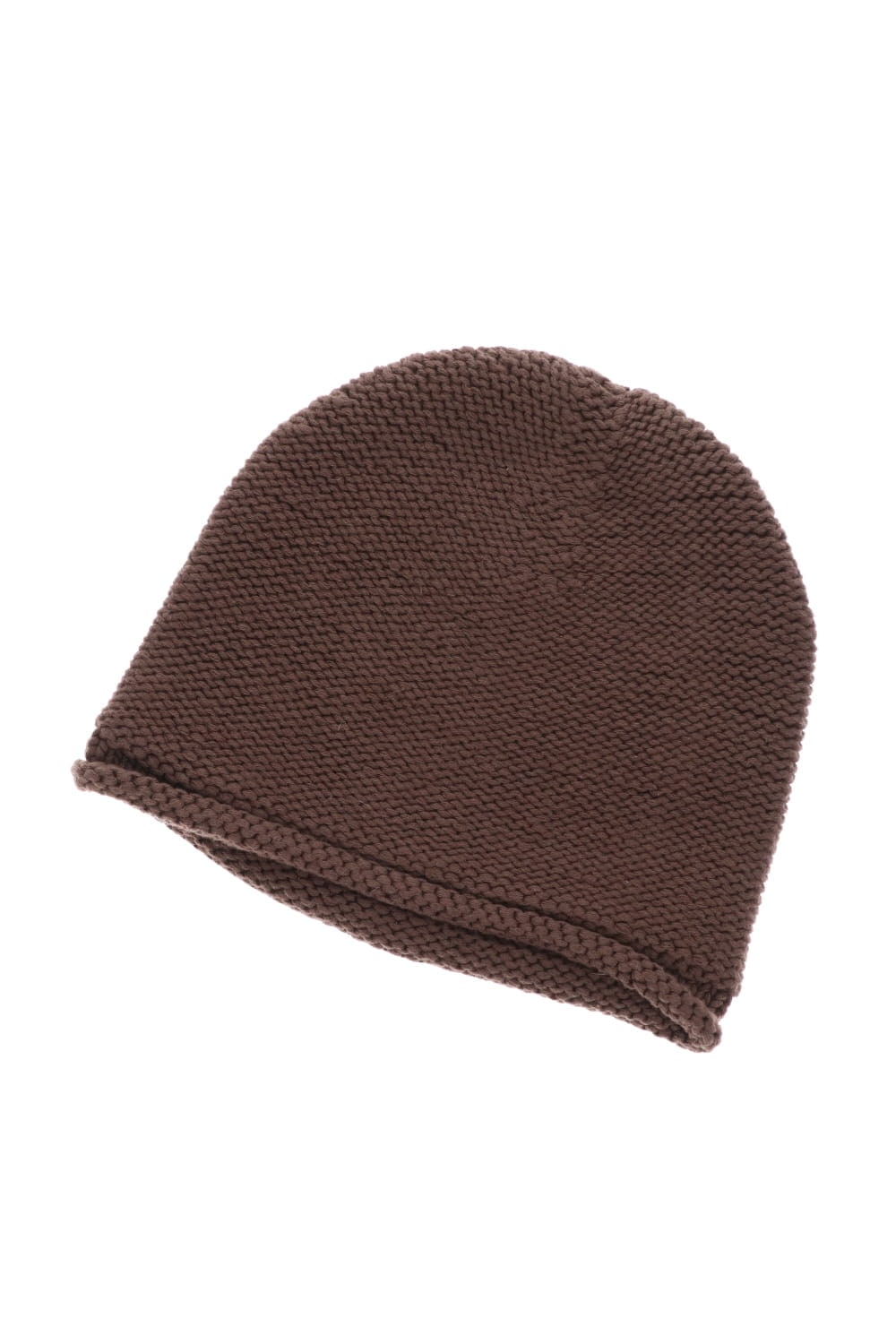 Knit cap Hand made cotton Brown Gray