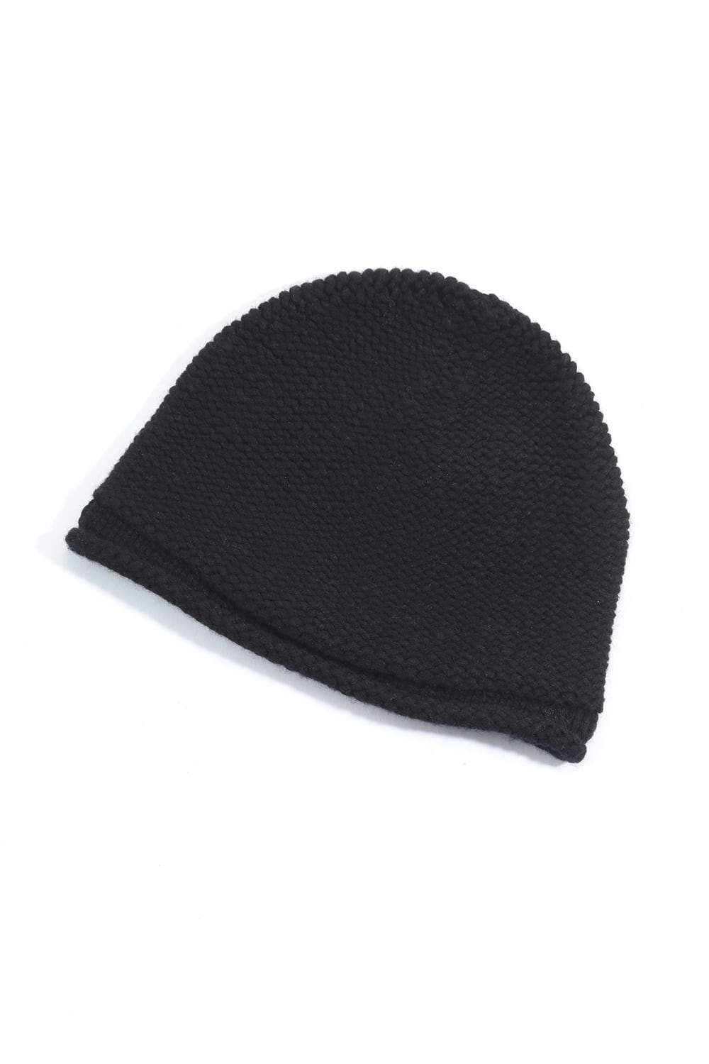 Knit cap Hand made wool / cashmere Black