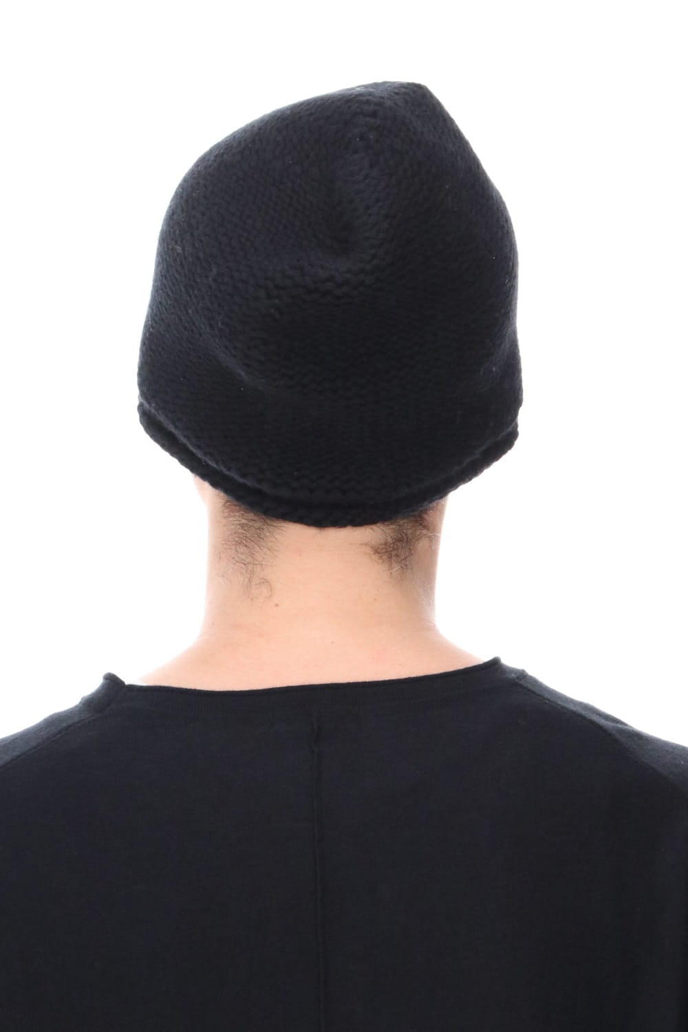 Knit cap Hand made wool / cashmere Black