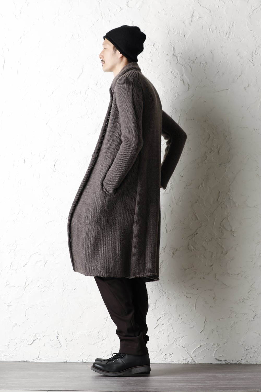 Knit cap Hand made wool / cashmere Black