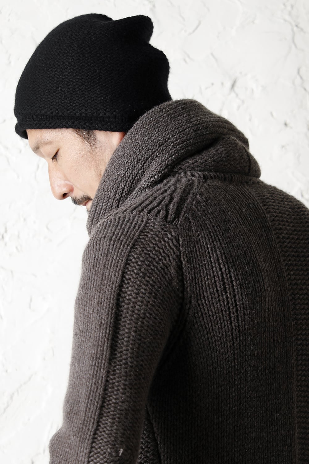 Knit cap Hand made wool / cashmere Black