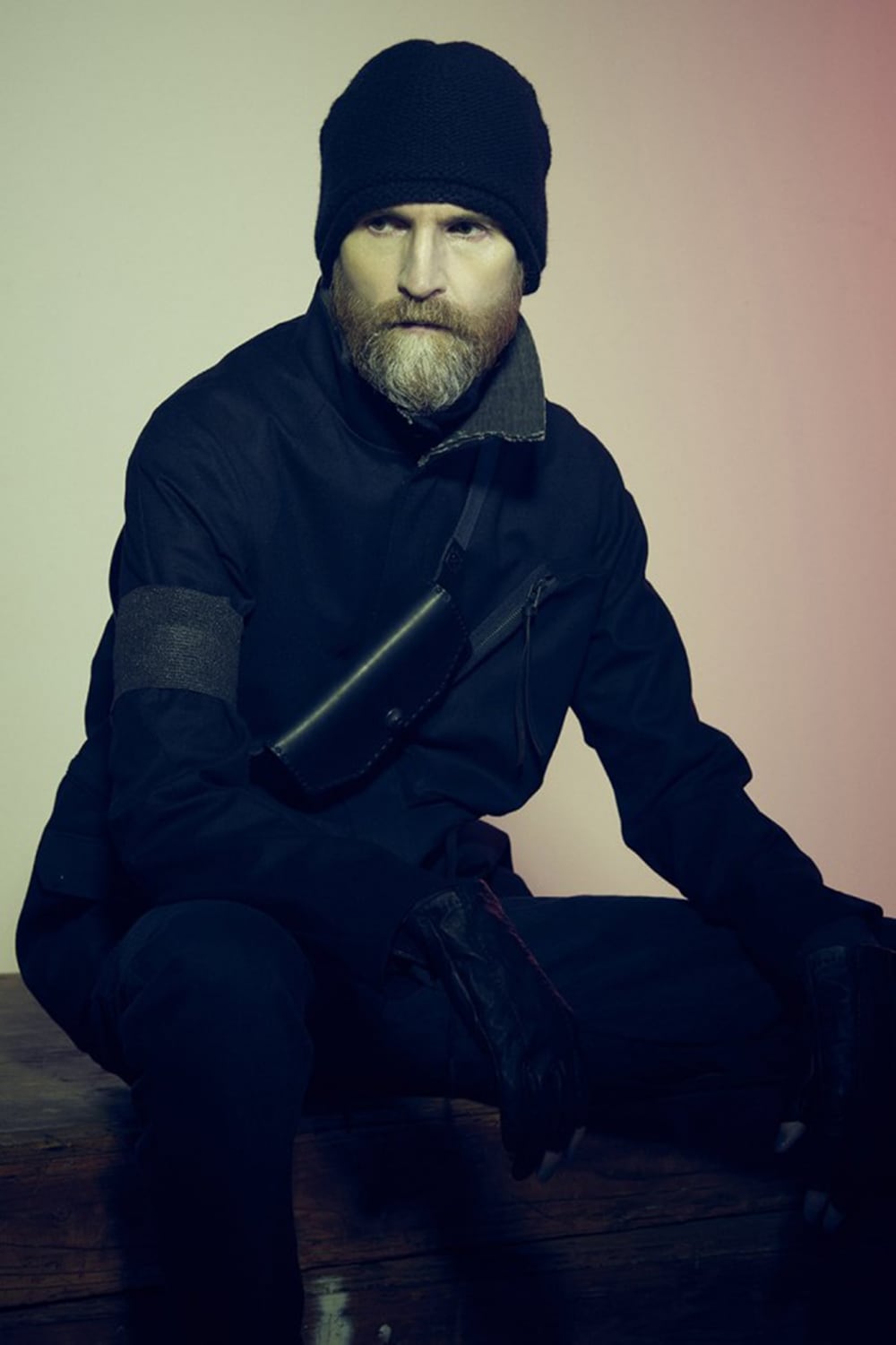 Knit cap Hand made wool / cashmere Black