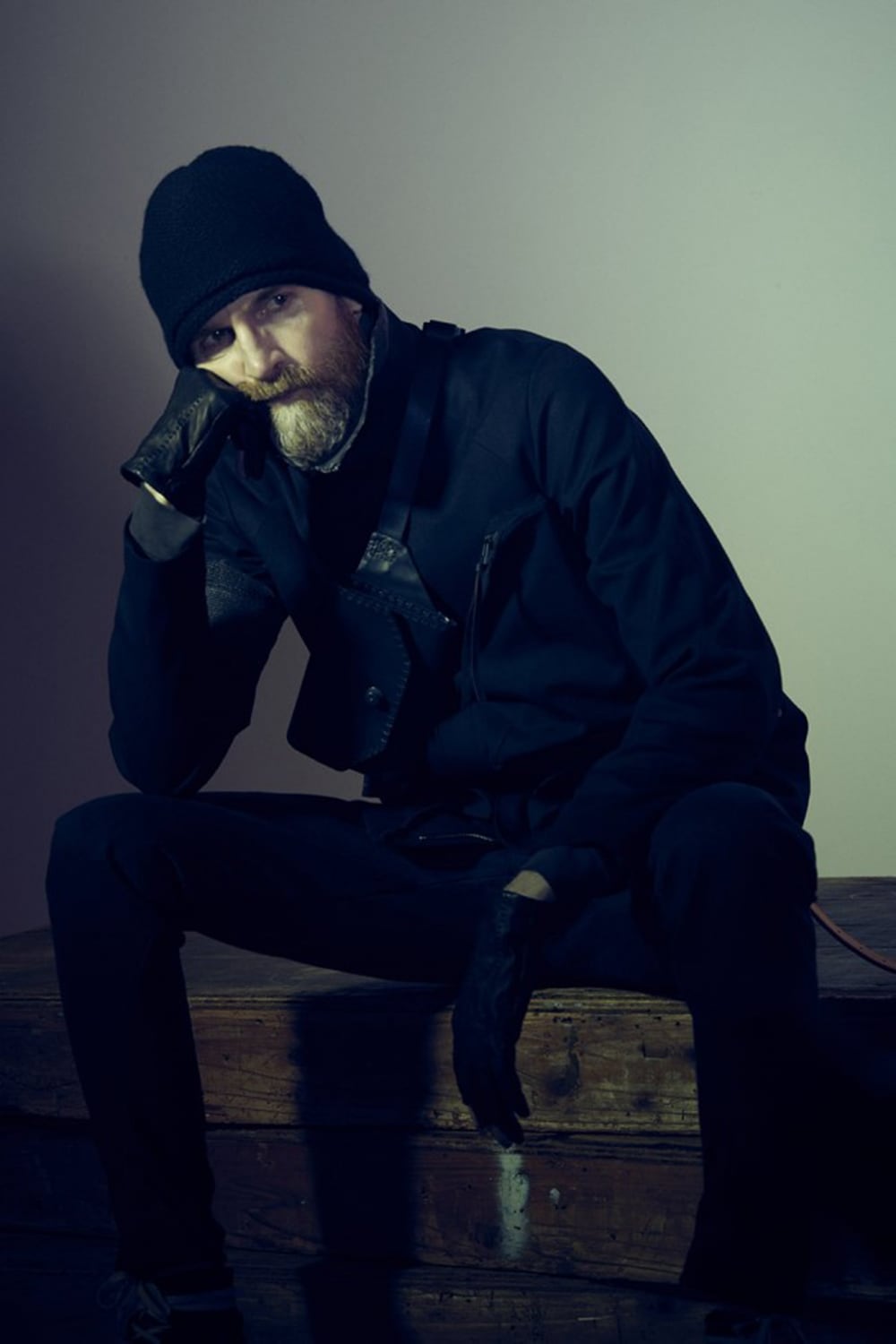 Knit cap Hand made wool / cashmere Black