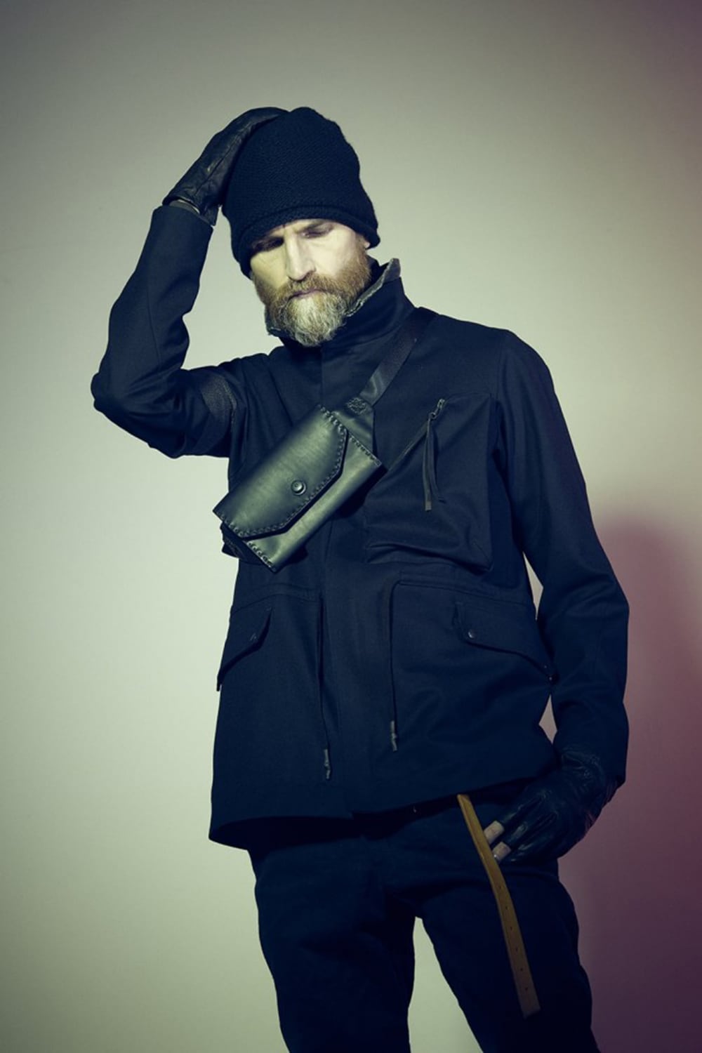 Knit cap Hand made wool / cashmere Black