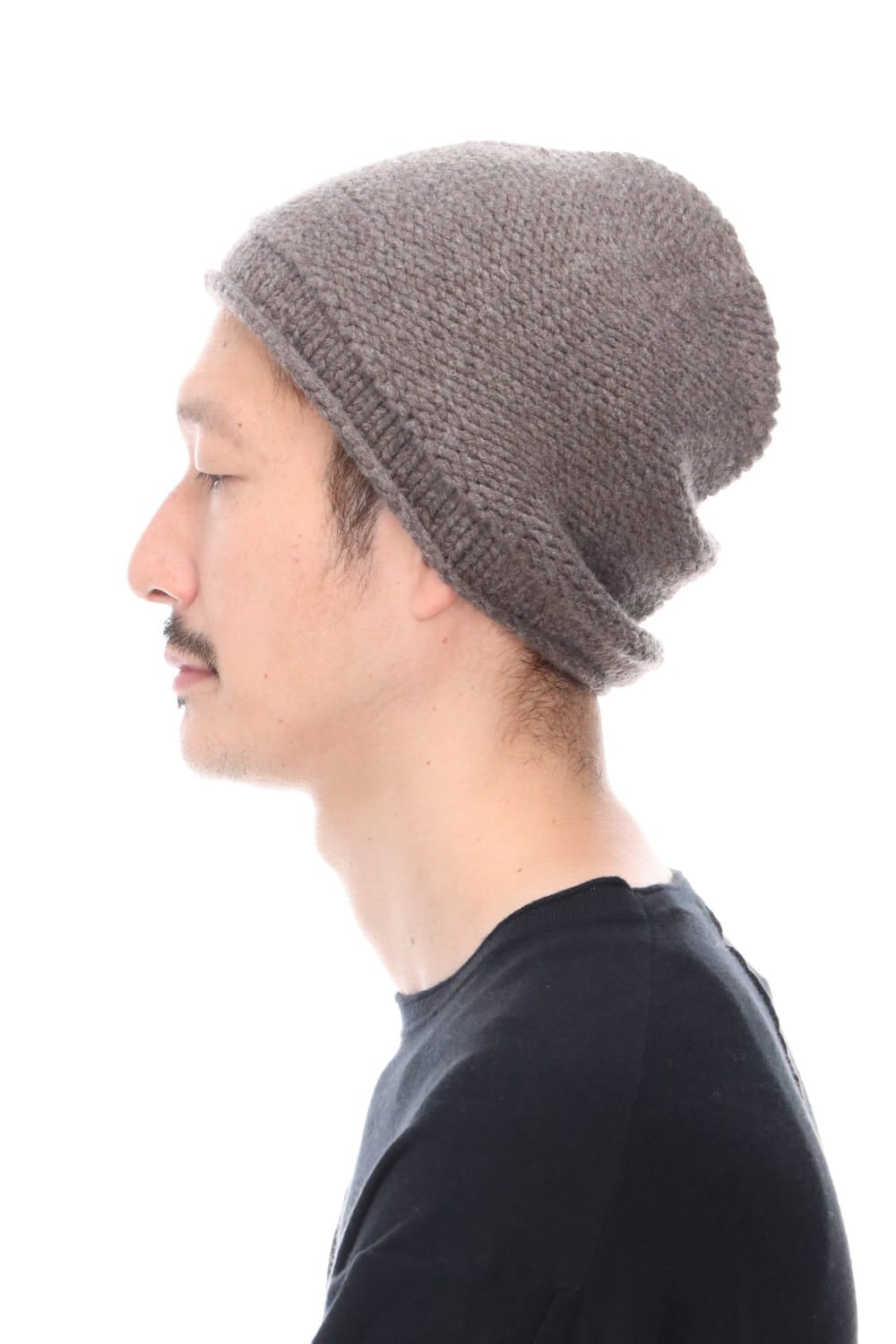 ニットキャップ ハンドメイド ウール / カシミア オッターグレー