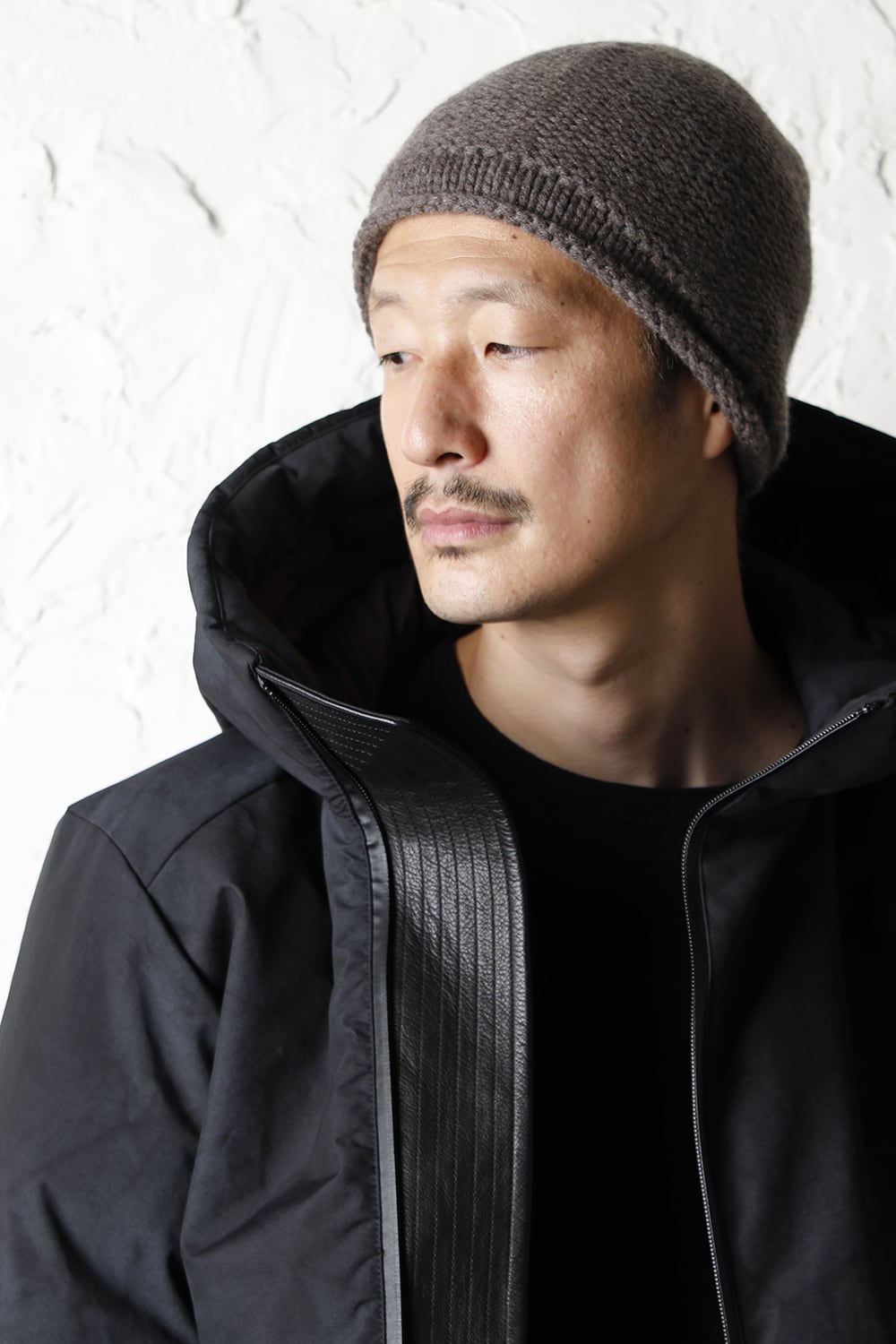 ニットキャップ ハンドメイド ウール / カシミア オッターグレー