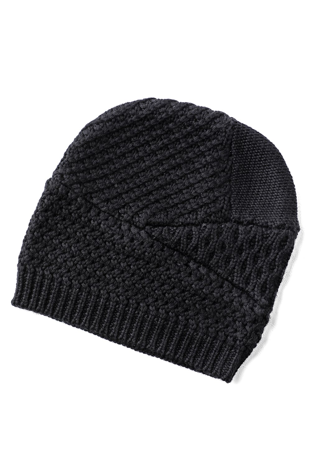 Knit cap merino wool Black 