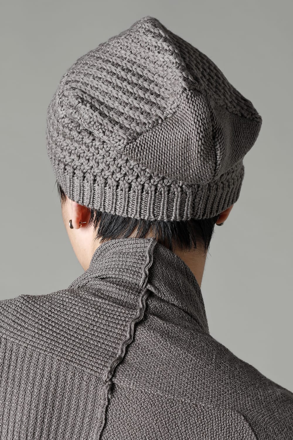 Knit cap merino wool Gray