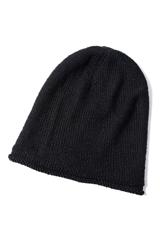 Knit Cap Linen Black