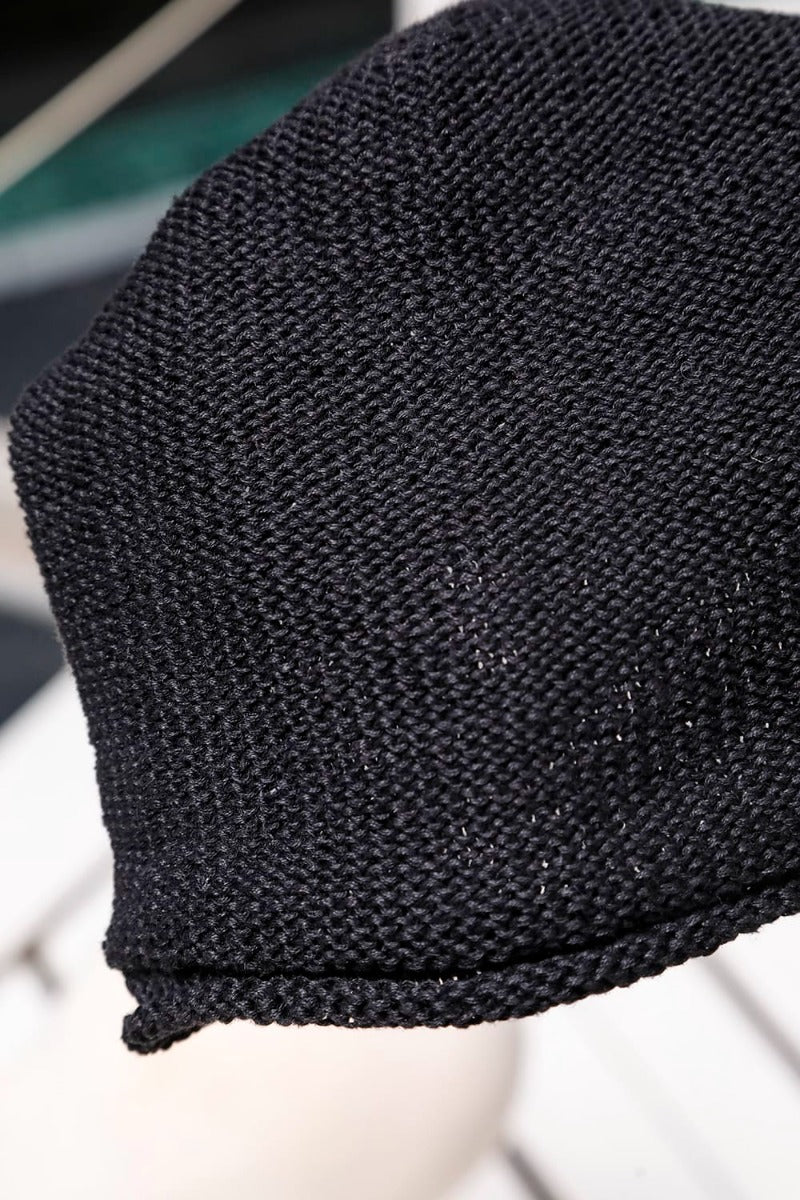 Knit Cap Linen Black