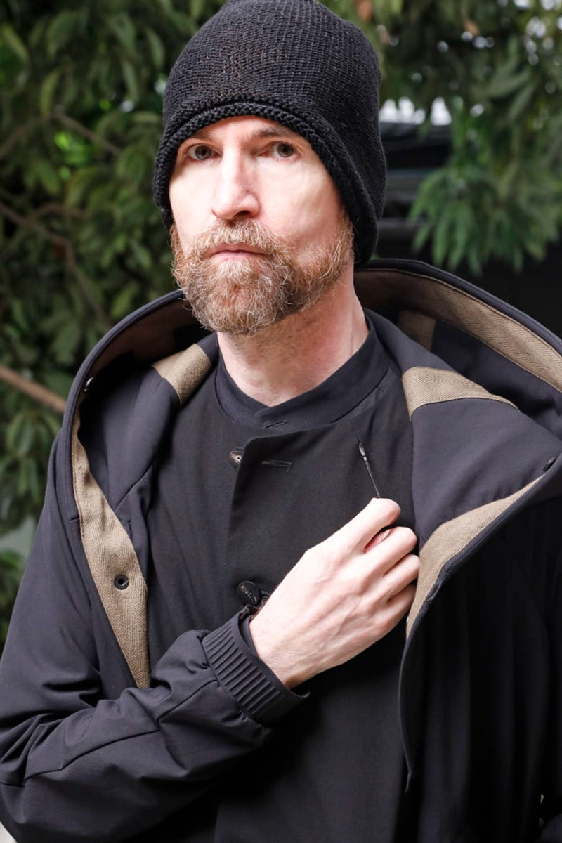 Knit Cap Linen Black