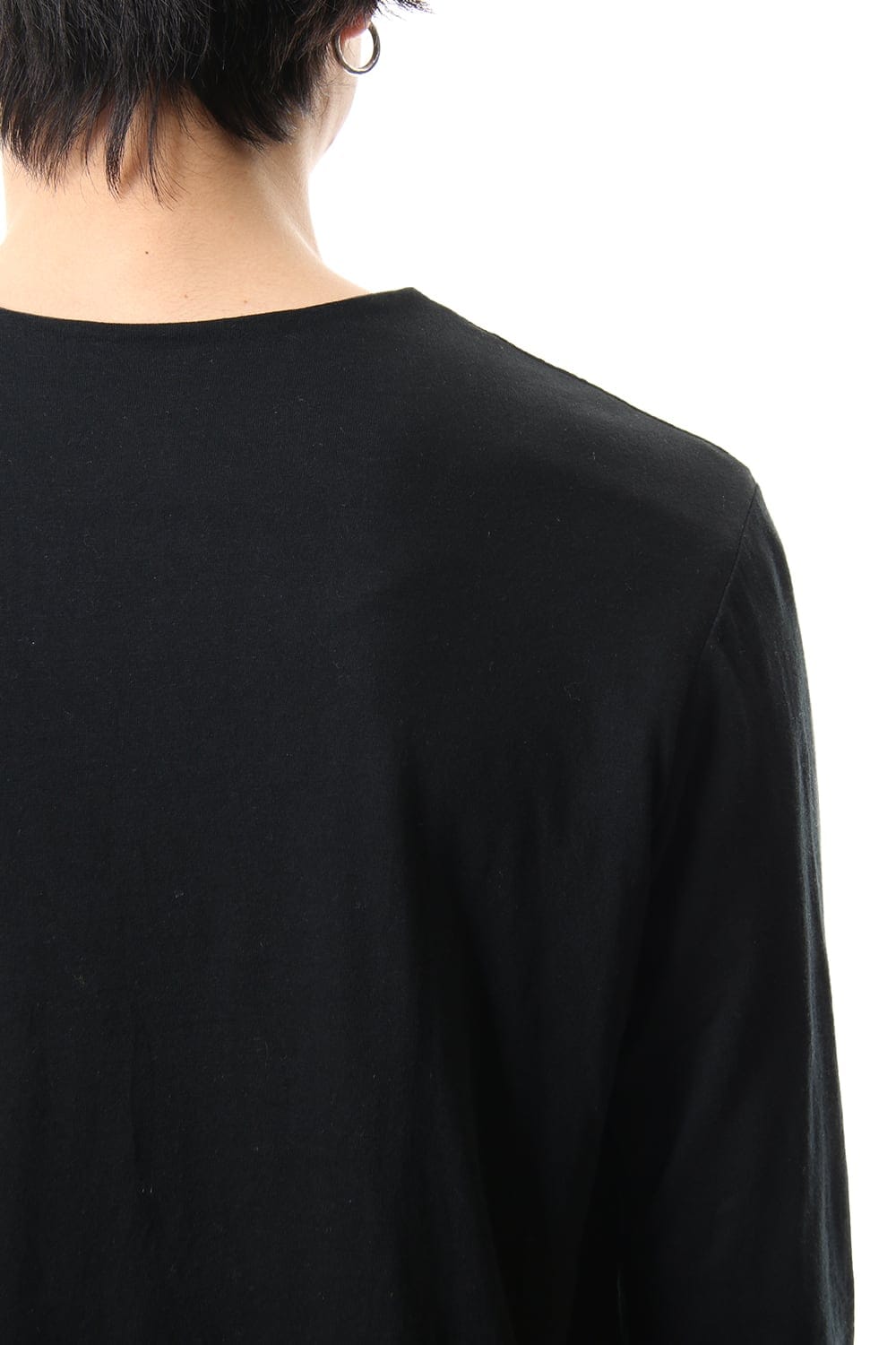 Cotton W-face L/S T-Shirts Black x L.Brown