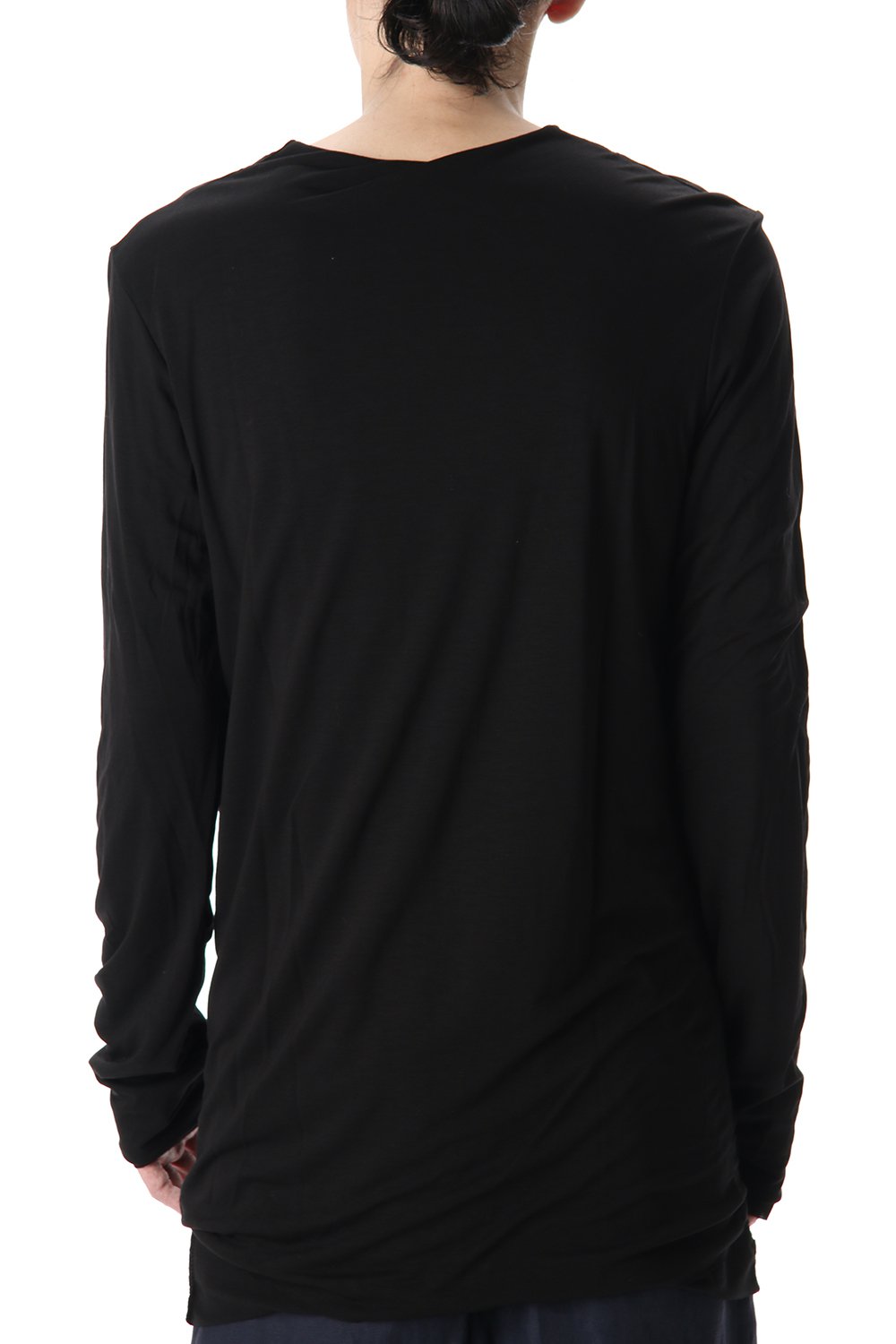 Cotton W-face L/S T-Shirts Black x Black