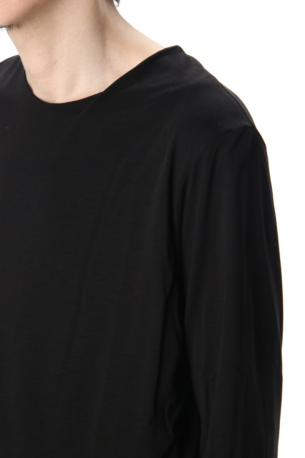 Cotton W-face L/S T-Shirts Black x Black