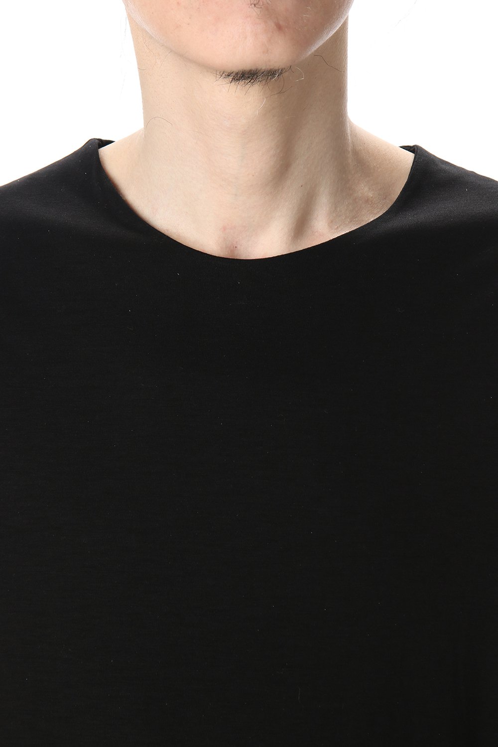 Cotton W-face L/S T-Shirts Black x Black