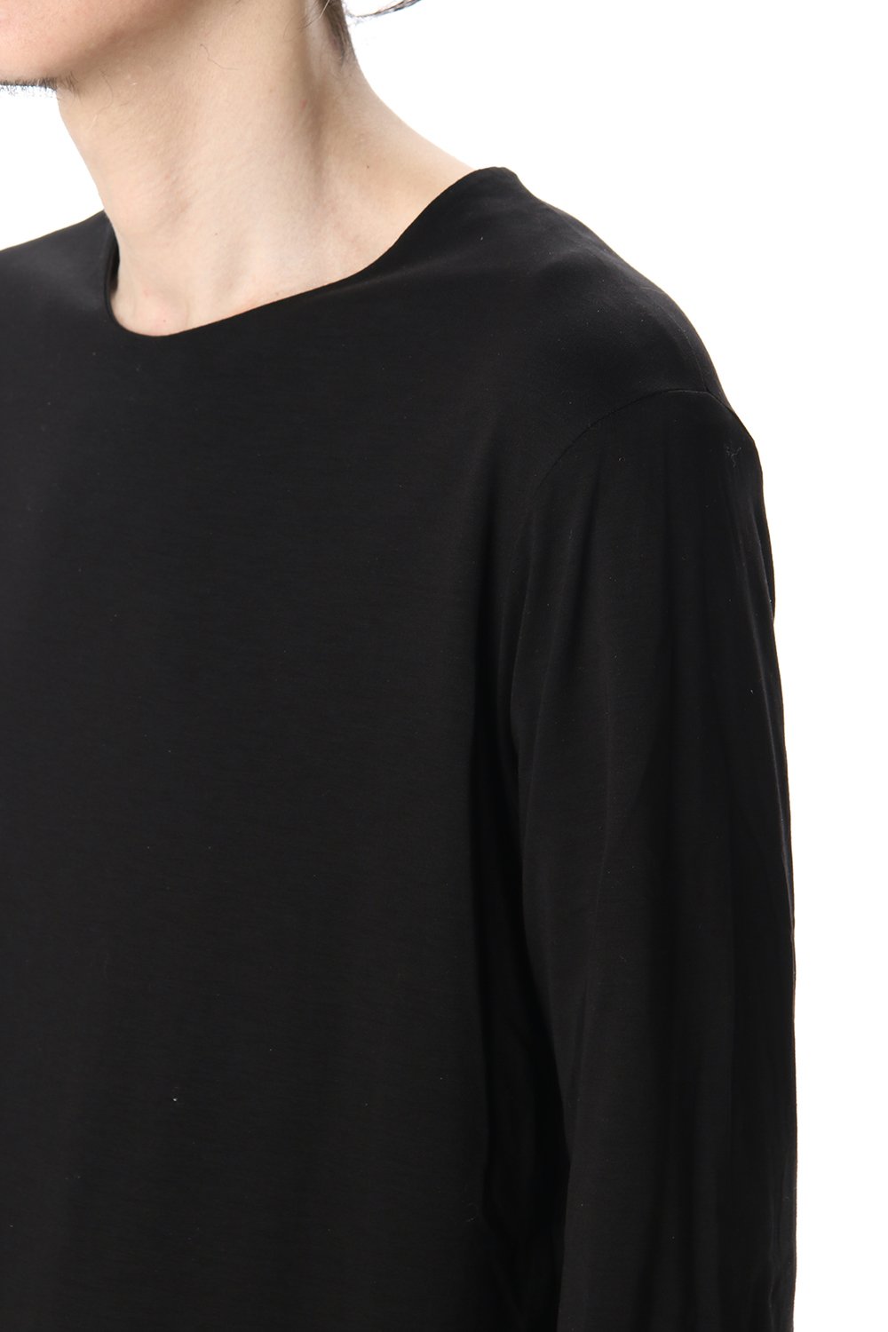 Cotton W-face L/S T-Shirts Black x Black