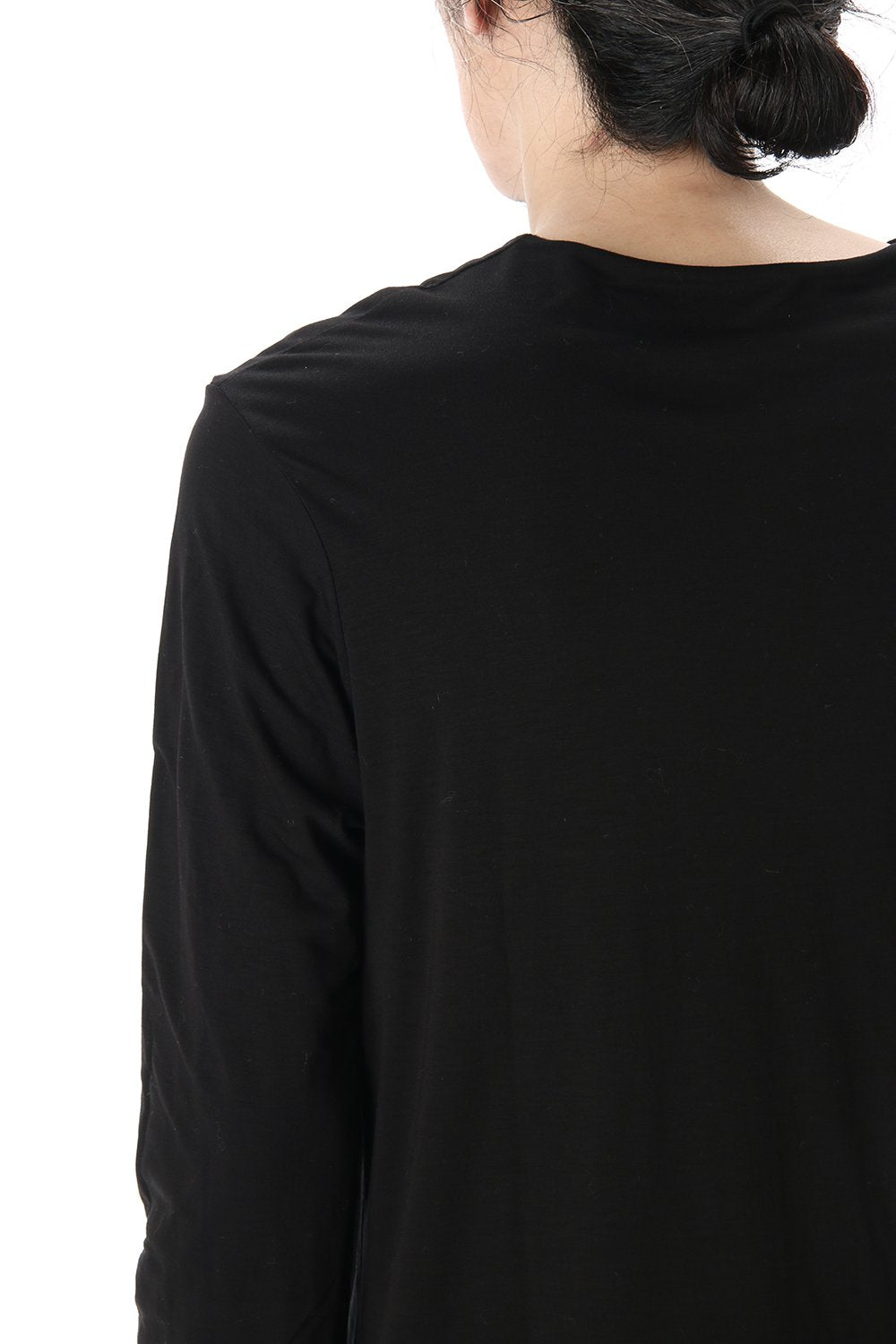 Cotton W-face L/S T-Shirts Black x D.Gray