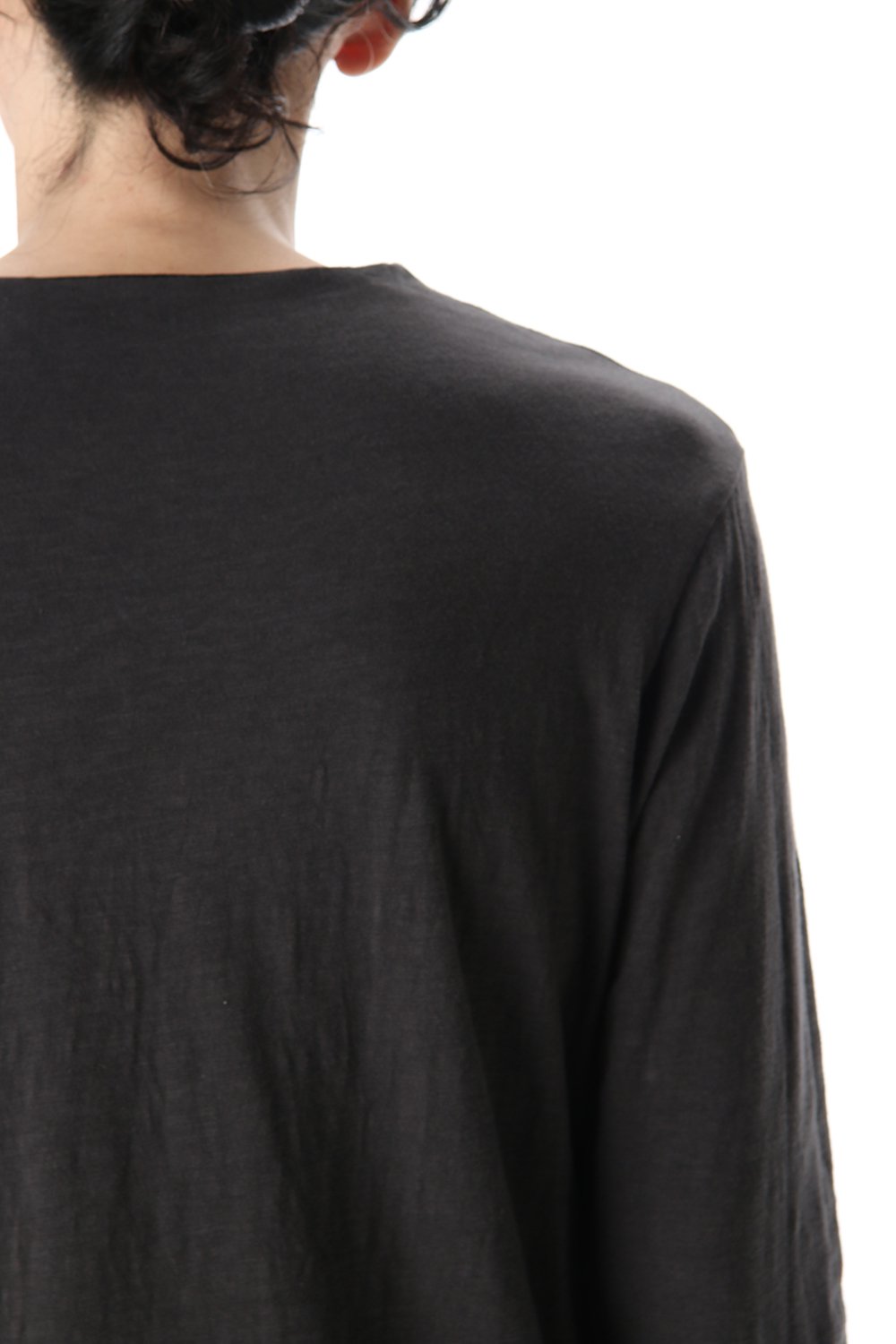 Cotton W-face L/S T-Shirts Black x D.Gray