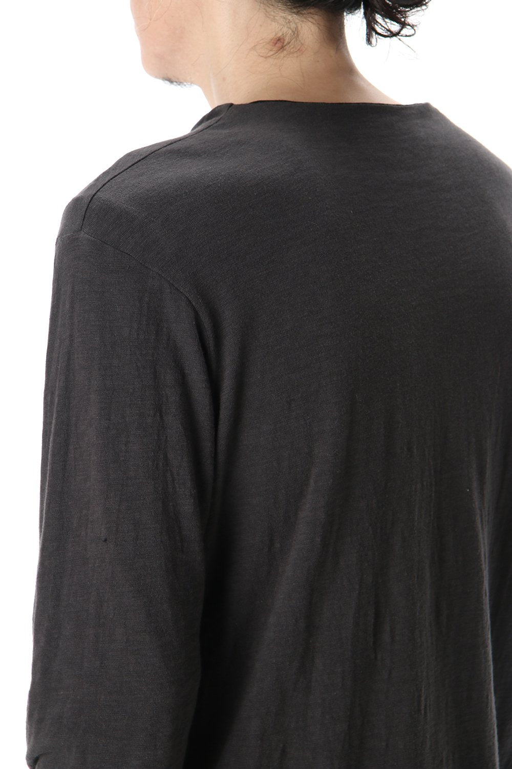 Cotton W-face L/S T-Shirts Black x D.Gray