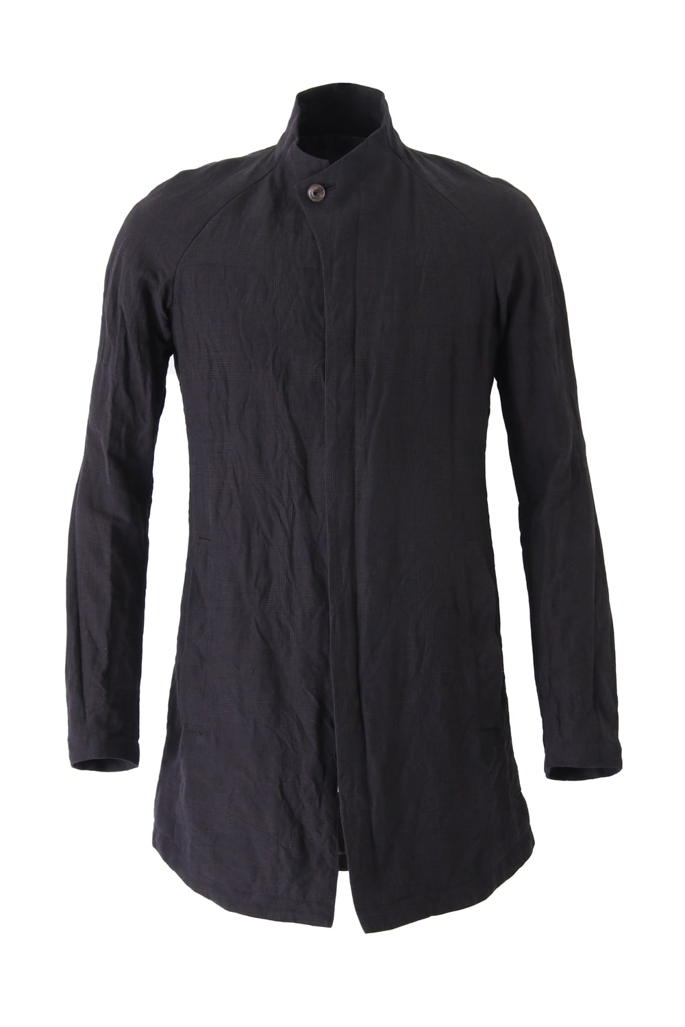 Jacket Cotton Linen Check Bordeaux