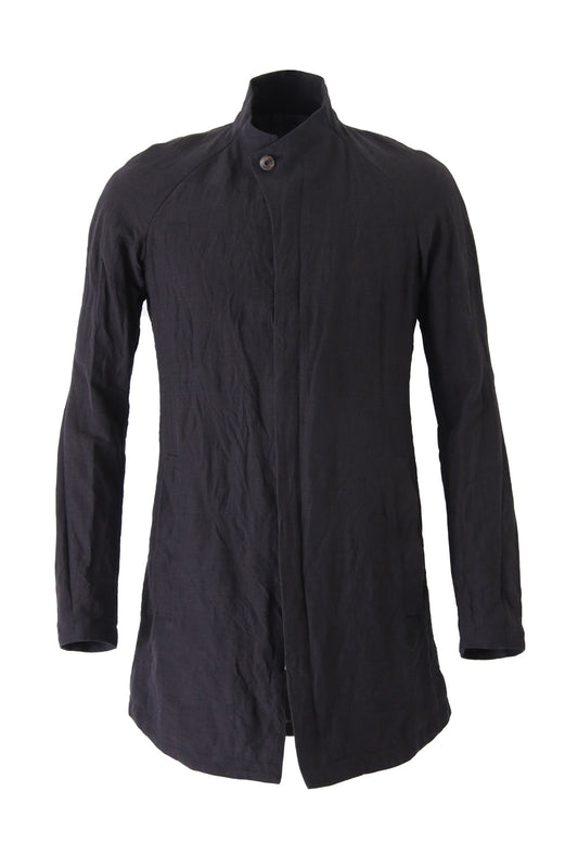 Jacket Cotton Linen Check Bordeaux