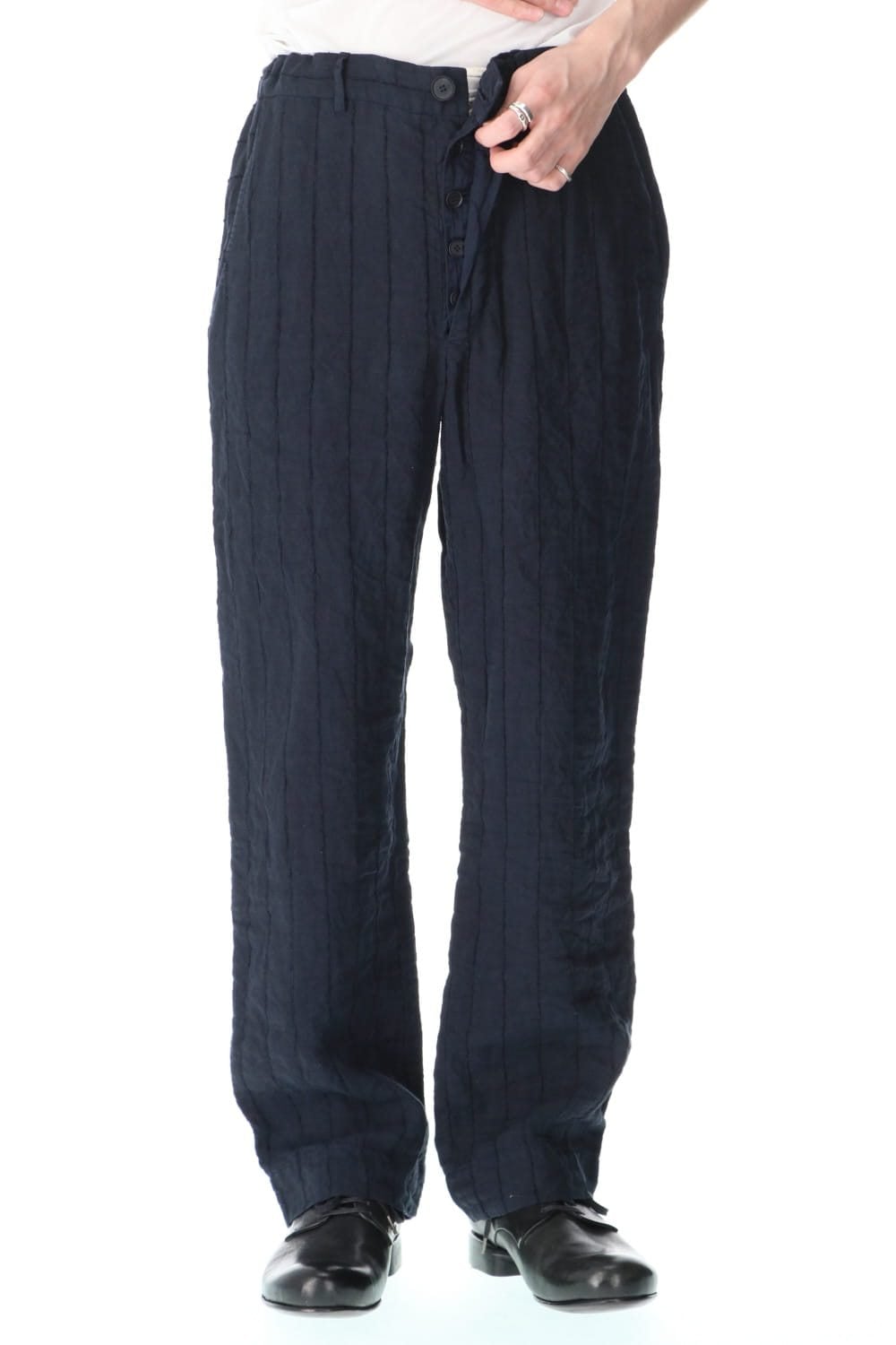 Weaving stripe Straight trousers