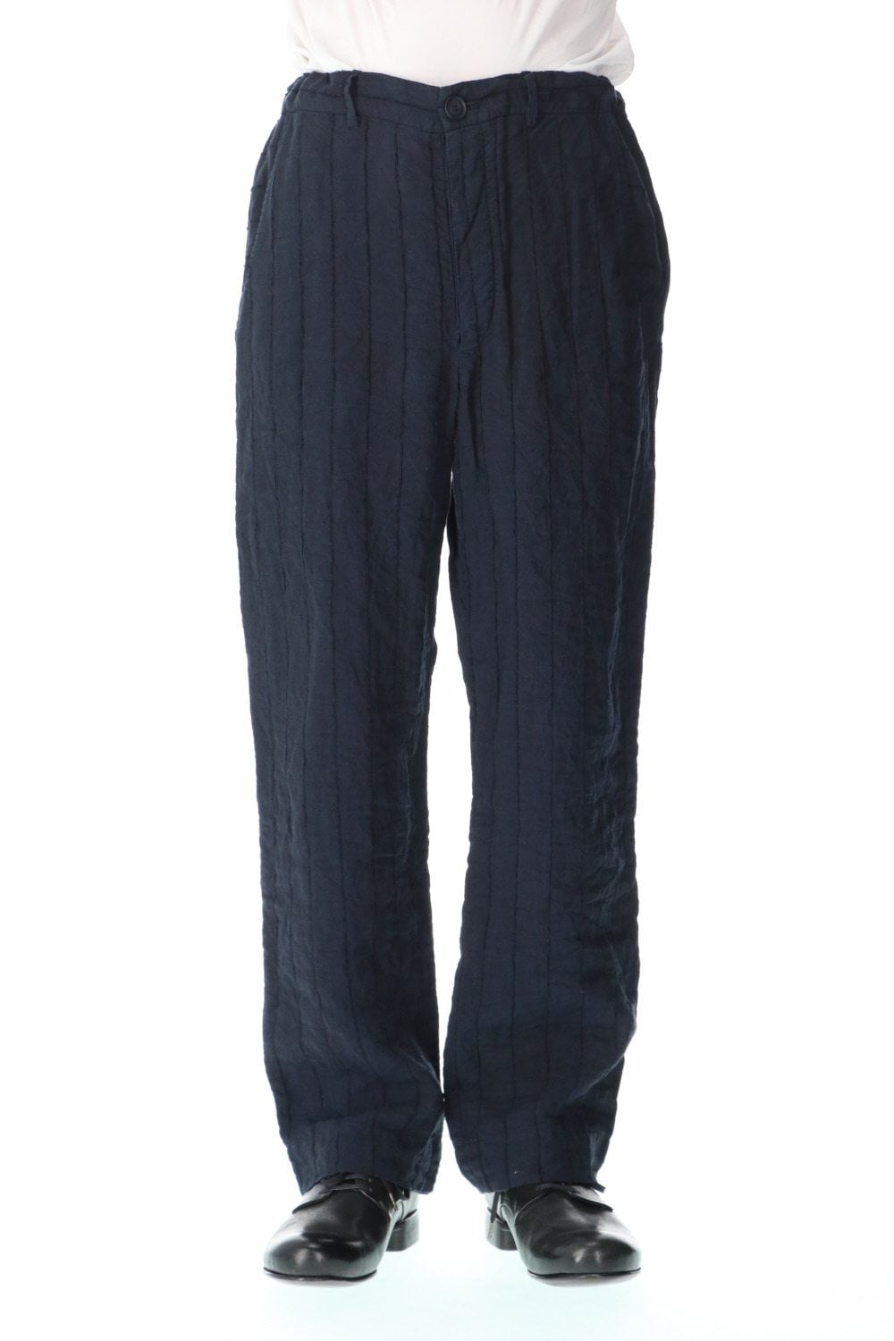 Weaving stripe Straight trousers