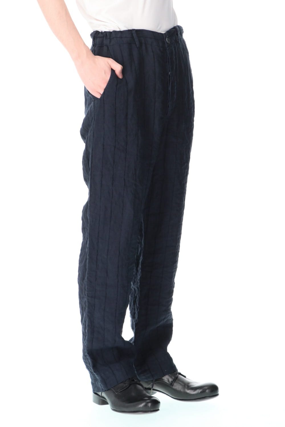 Weaving stripe Straight trousers