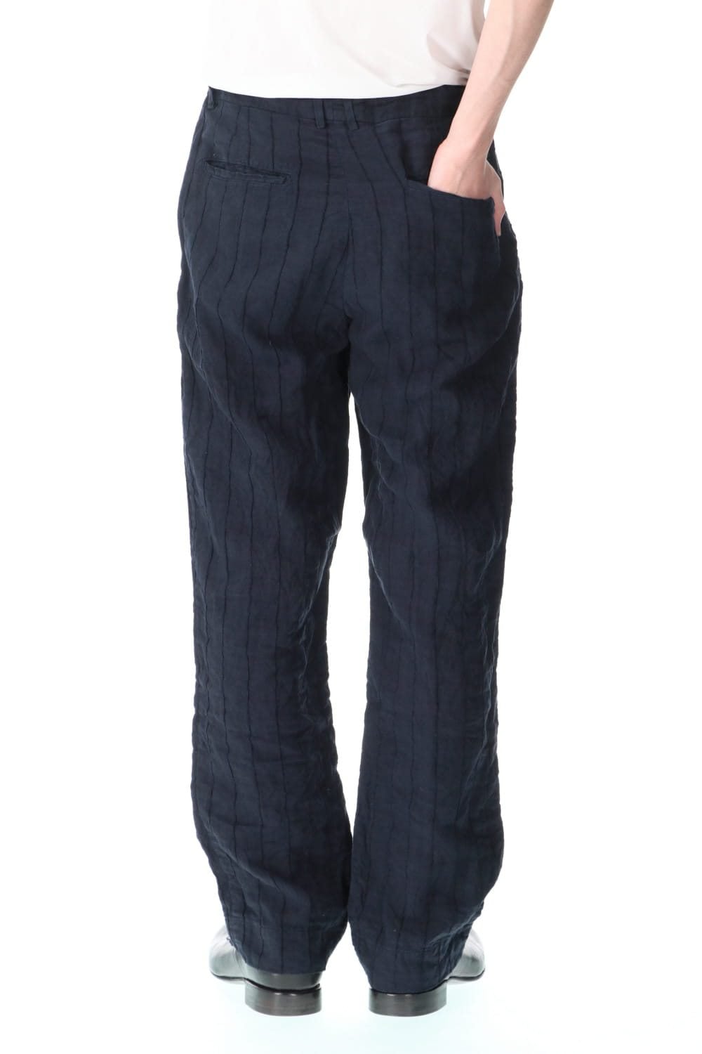 Weaving stripe Straight trousers