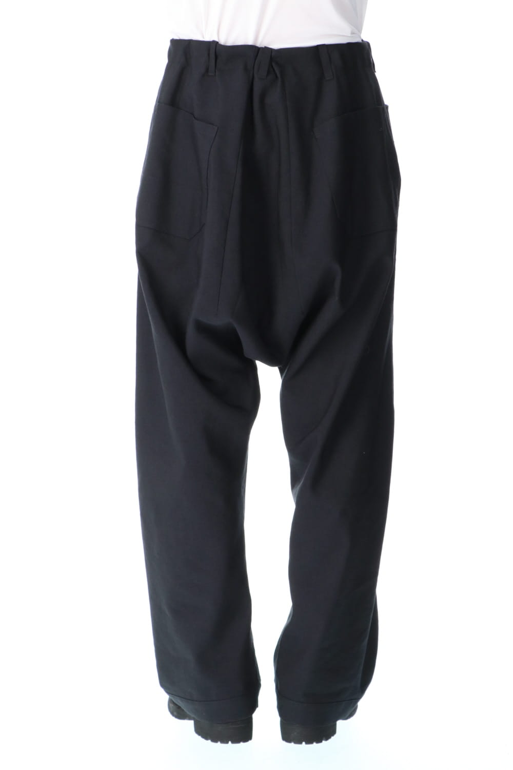 Trousers Black Wool Linen Twill