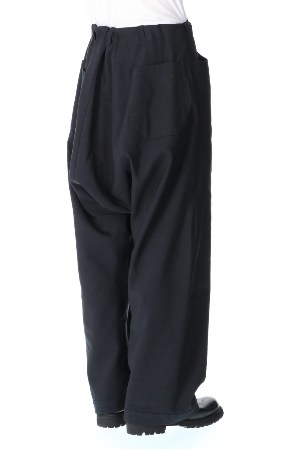 Trousers Black Wool Linen Twill