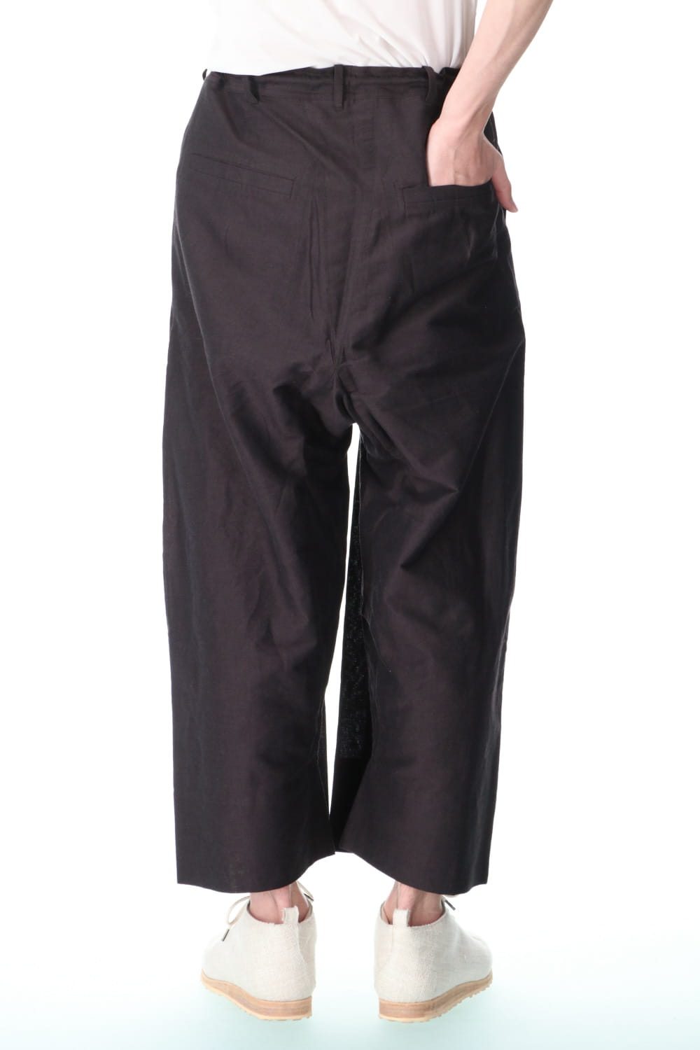 TROUSERS#62 INK RAMIE/COTTON BATIST